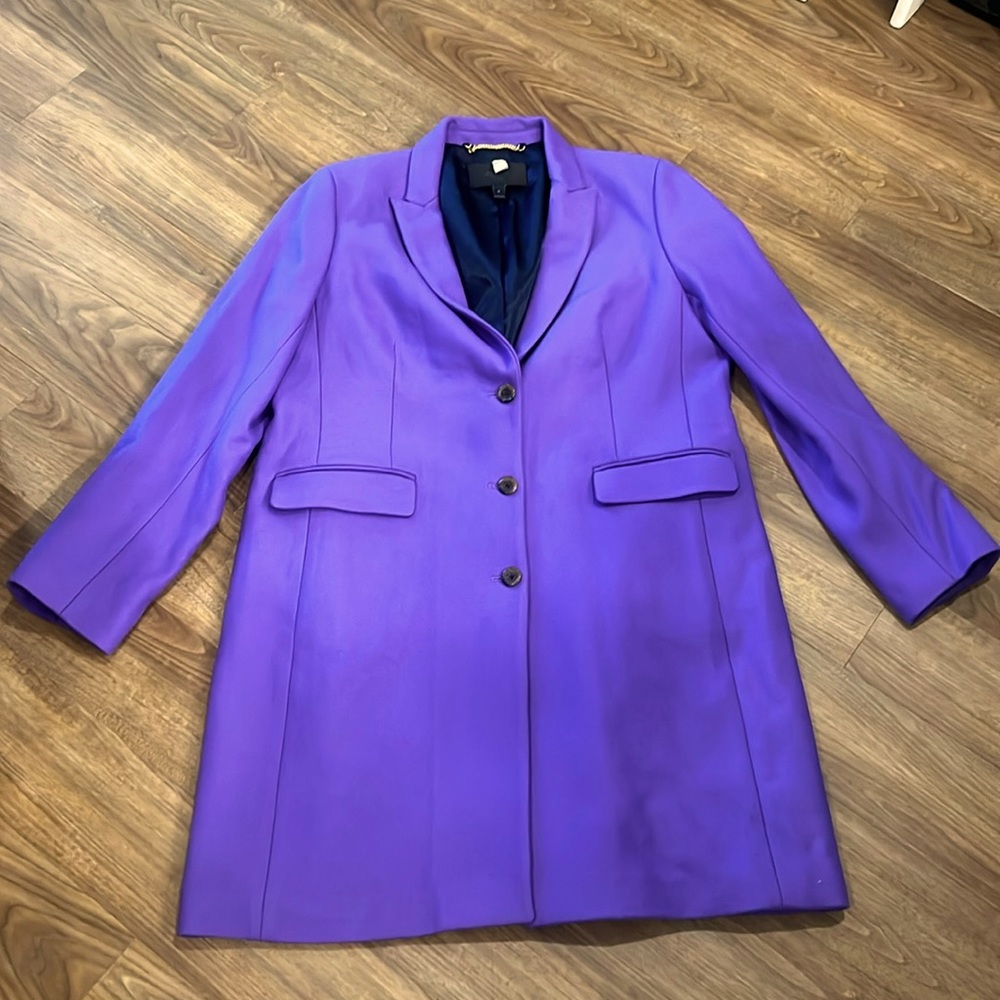 JCrew Parke Top Coat Italian Wool in Lavender